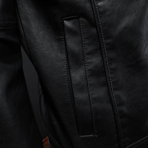 Lulzim | Lässige Schlanke Passform Leder Jacke