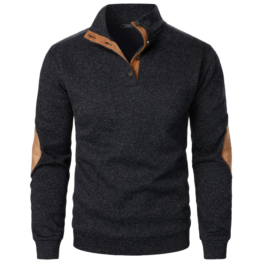 René | Strickpullover mit Wildleder-Details