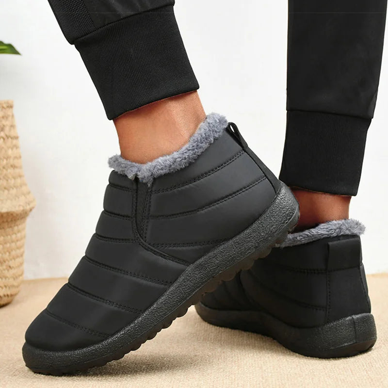 Herren Winterstiefel – Wasserdichte Slip-On Ankle Boots mit Warmfutter