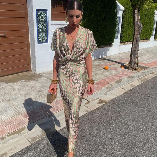 Candy | Maxikleid Fließender Stoff, Elegantes Design für Hochzeitsgast und Sommer