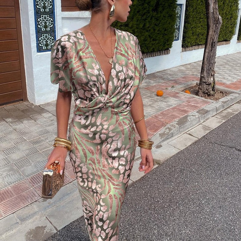 Candy | Maxikleid Fließender Stoff, Elegantes Design für Hochzeitsgast und Sommer