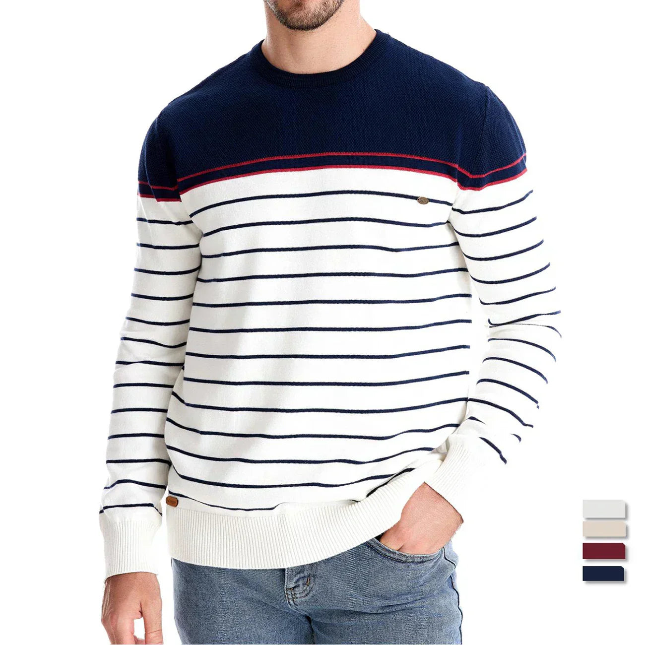 BOSSHARD | Herrenpullover mit Streifenmuster