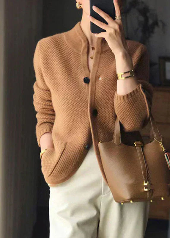 Damen Strickjacke – Wollmischung, Knopfdesign & Klassischer Komfort