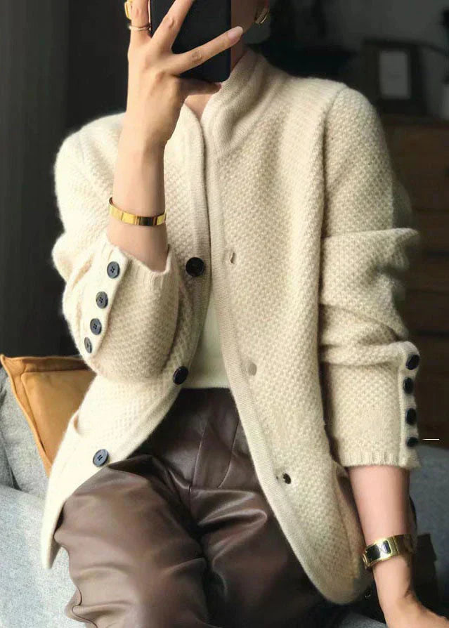 Damen Strickjacke – Wollmischung, Knopfdesign & Klassischer Komfort
