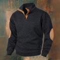 René | Strickpullover mit Wildleder-Details