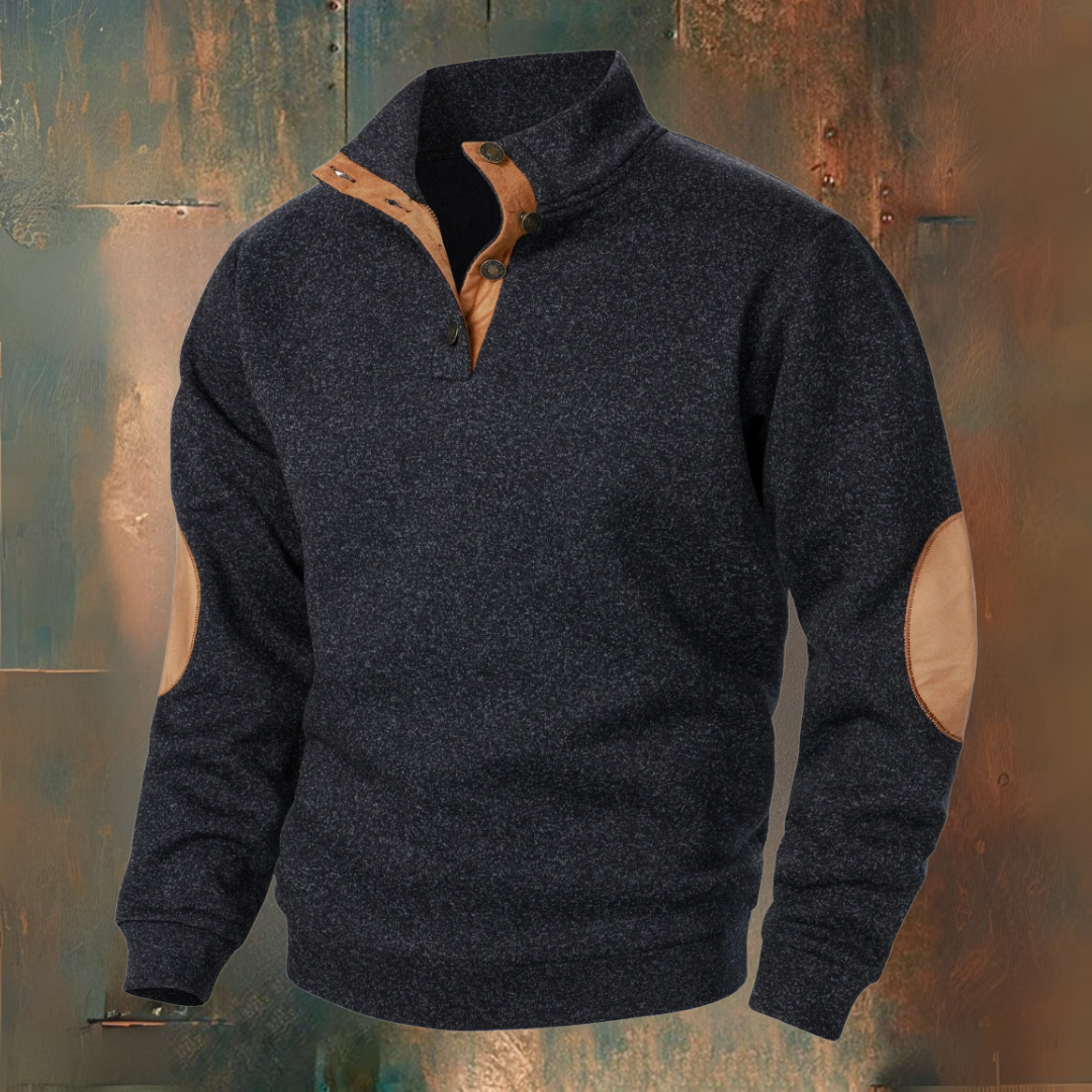 René | Strickpullover mit Wildleder-Details