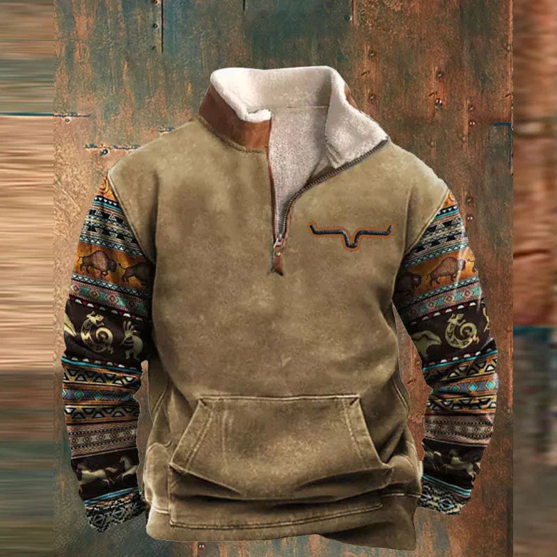 Gisbert – Bequemer Pullover Mit Reißverschluss