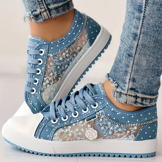 Kristin | Damen Denim-Mesh-Sneaker – Bequeme und atmungsaktive Alltagsschuhe
