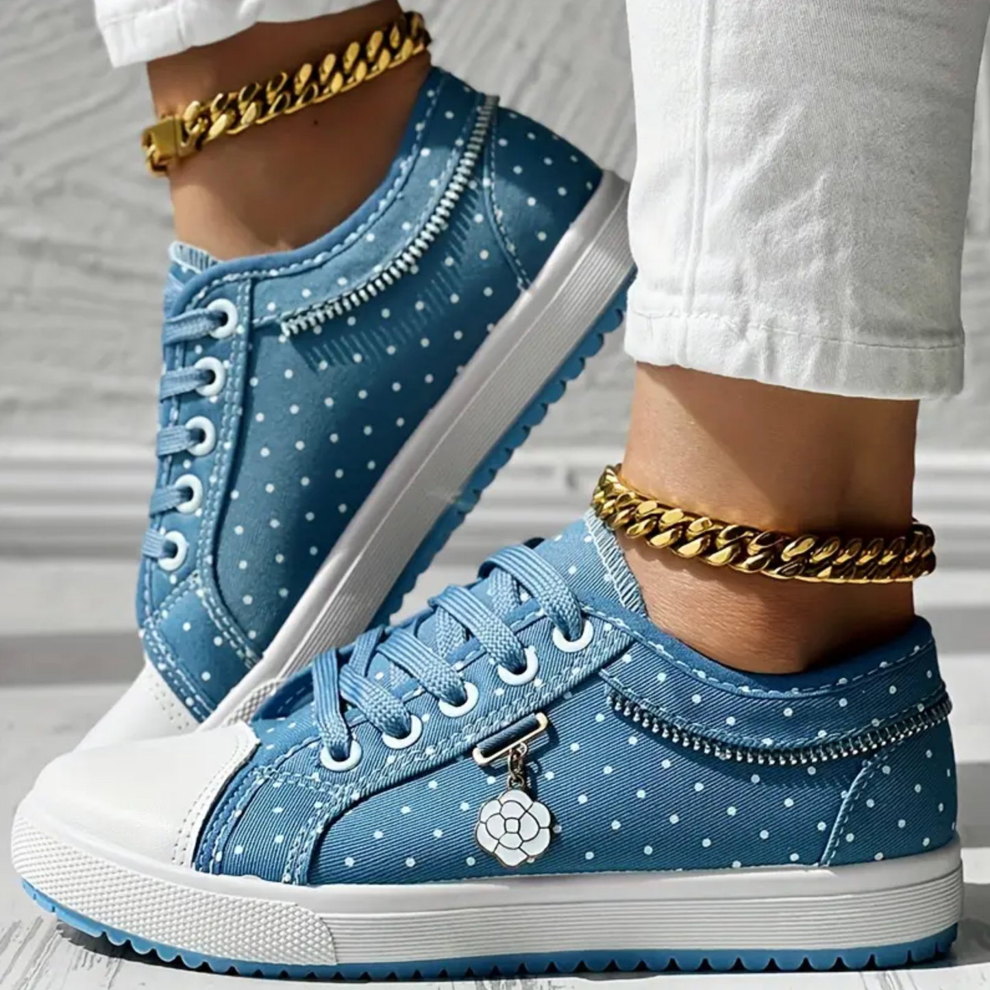 Kristin | Damen Denim-Mesh-Sneaker – Bequeme und atmungsaktive Alltagsschuhe