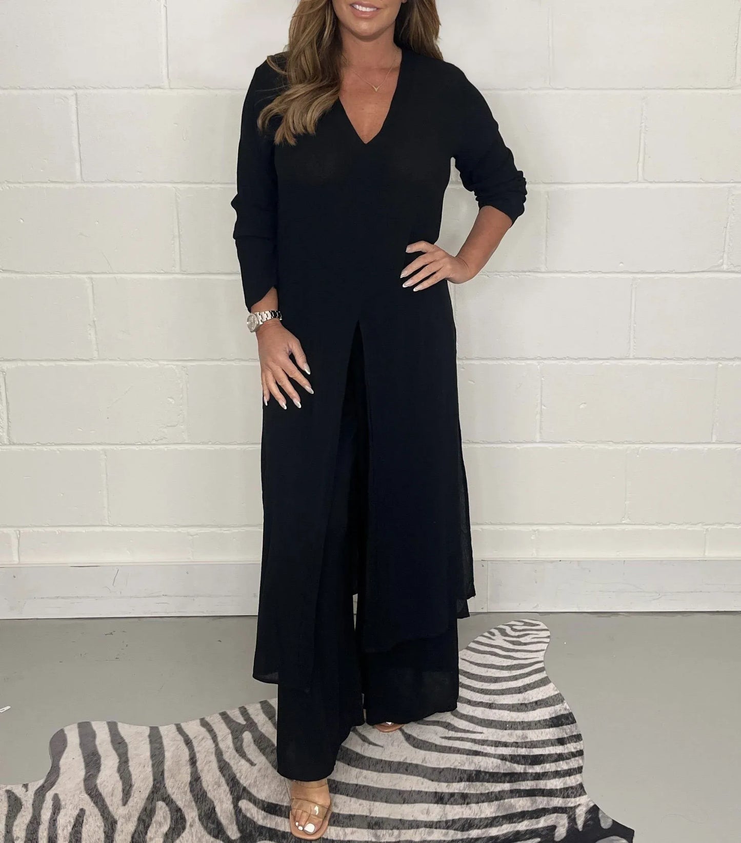 Capea | Damen Zweiteiler – Elegante Bluse und Weite Hose, Atmungsaktiv für den Sommer