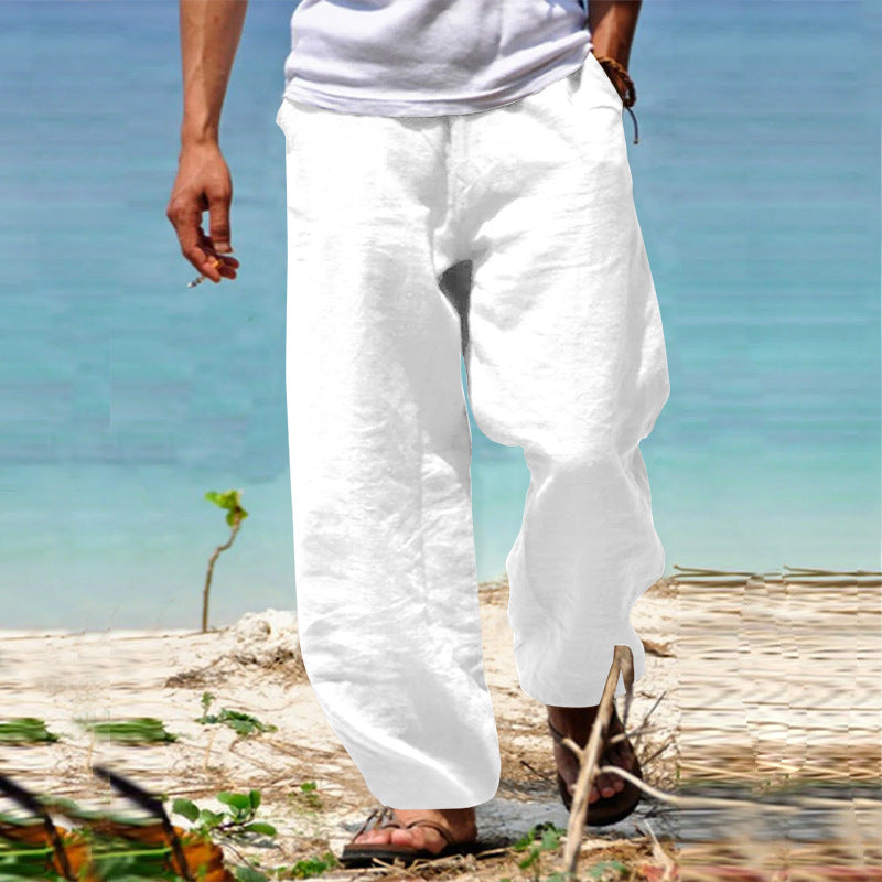 Remo | Men's Vintage Drawstring Casual Cotton Linen Pants