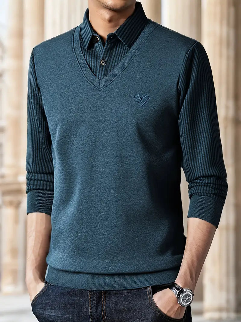 Leroy - Lässiger Pullover mit langen Ärmeln aus Strick