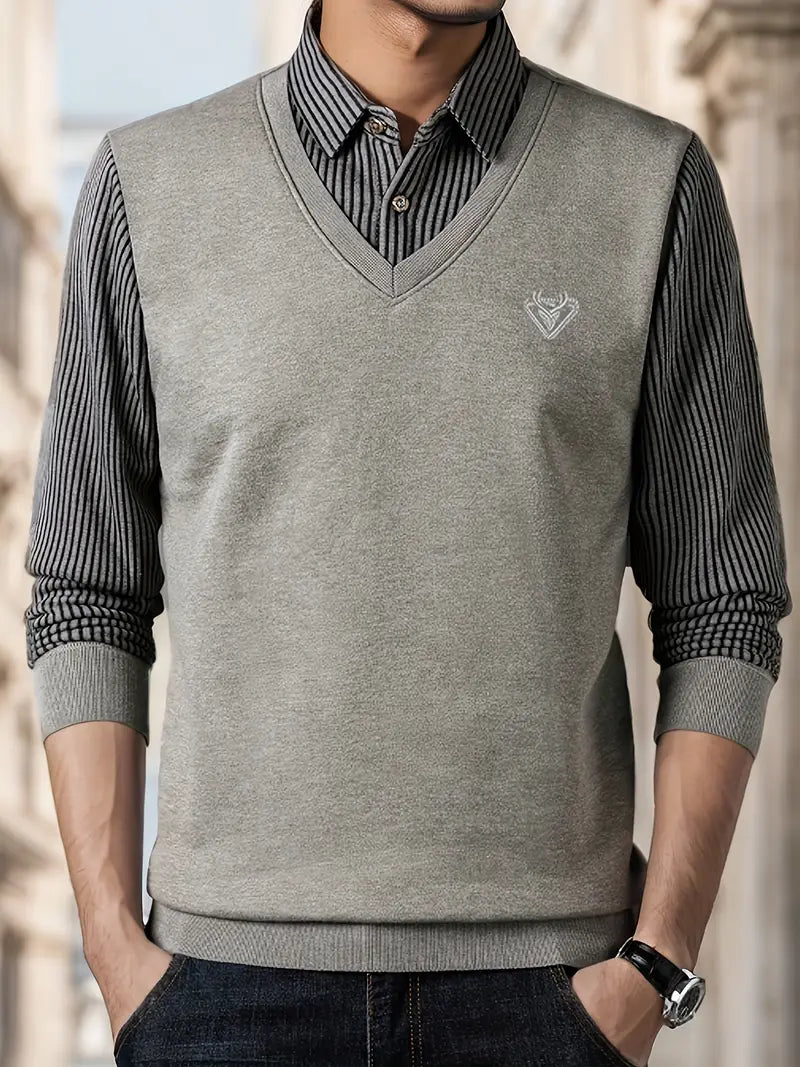 Leroy - Lässiger Pullover mit langen Ärmeln aus Strick