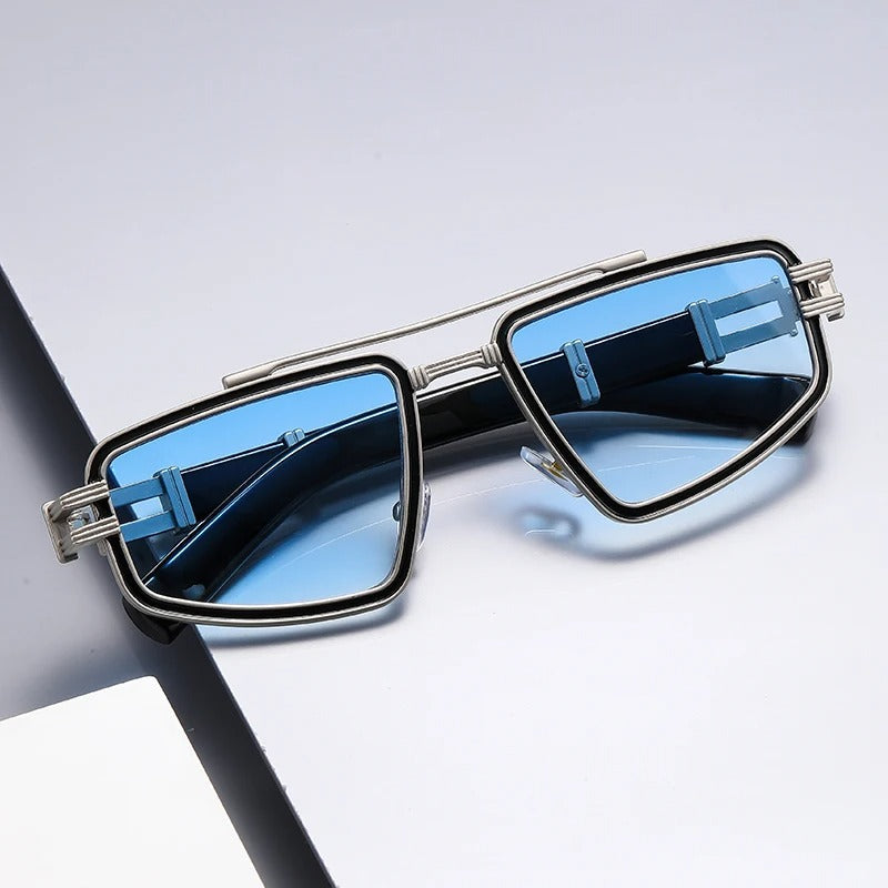 Leelaine | Bold Shield Square Frame Luxury Sunglasses – UV400 Protection