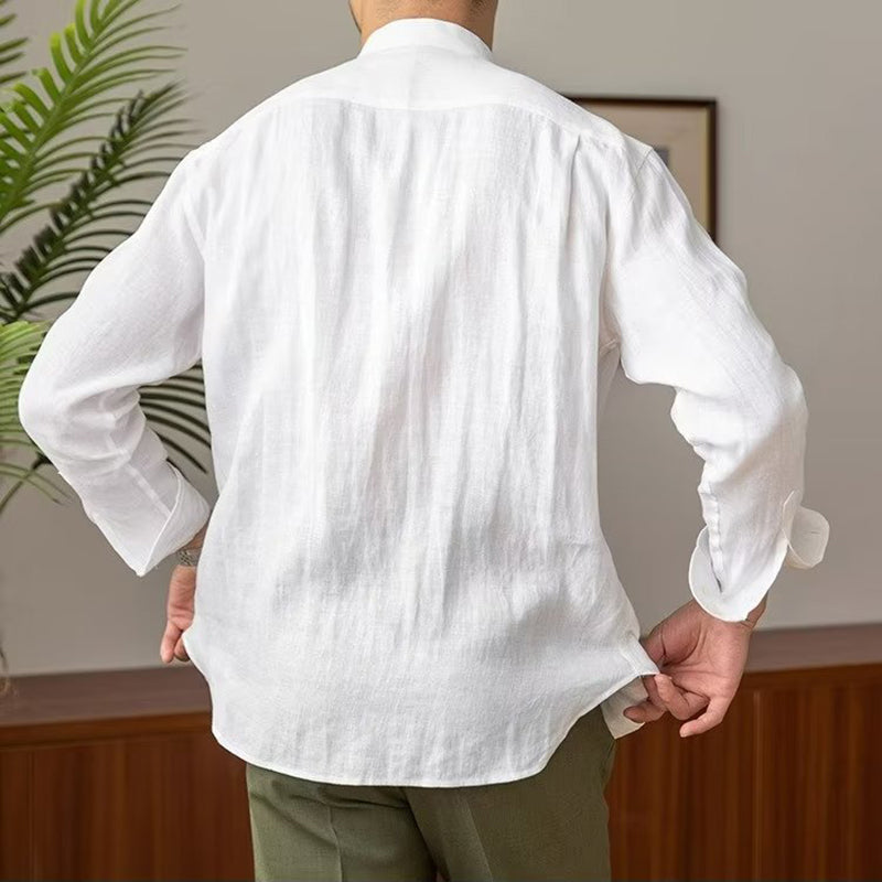 Teodor | Men's Vintage Button Pocket Cotton Linen Classics Shirt