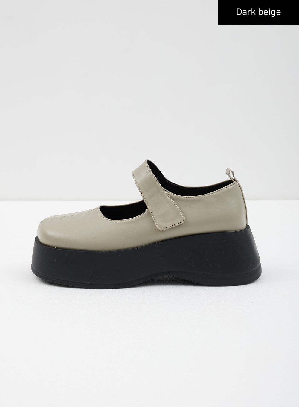 Quadratische Zehen Chunky Plattform Mary Jane CJ317