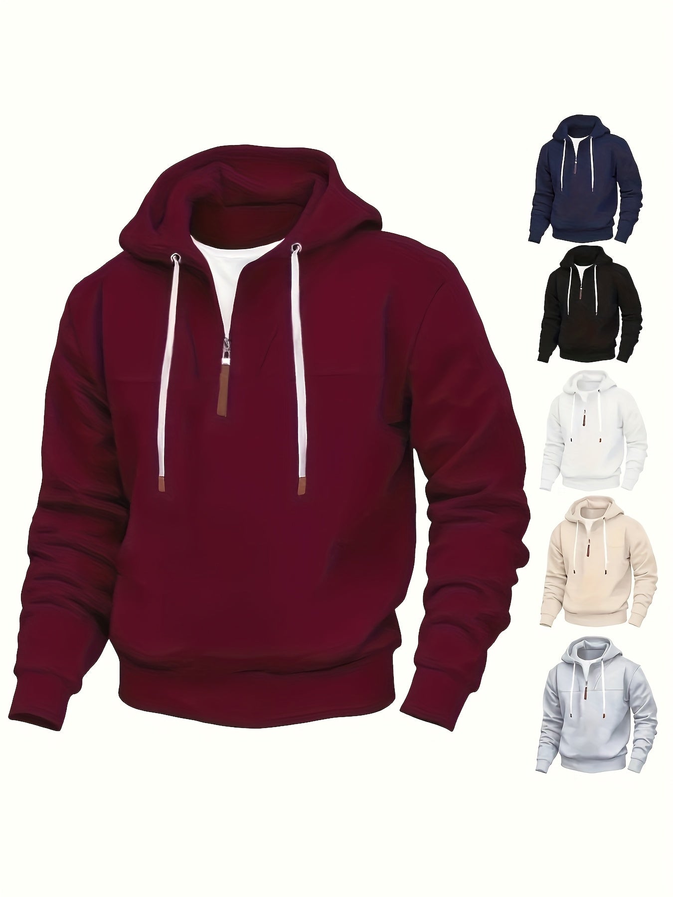 Kolton – Kapuzenpullover Mit Halbem Reißverschluss