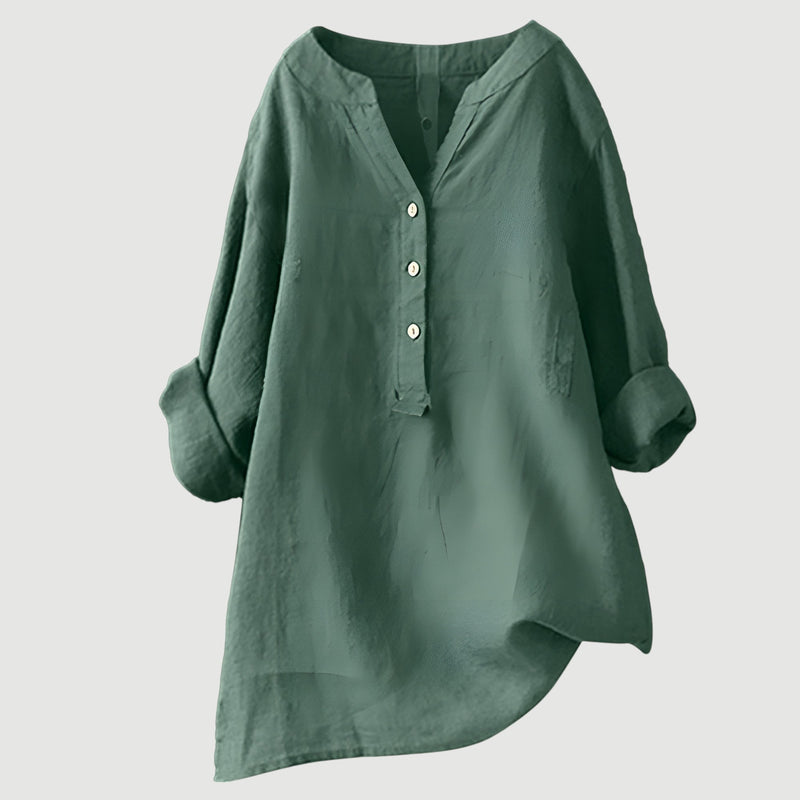 Zarina Damen Leinenbluse – Bequem, Leicht & Luftig