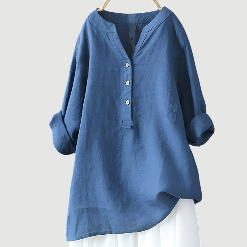 Zarina Damen Leinenbluse – Bequem, Leicht & Luftig