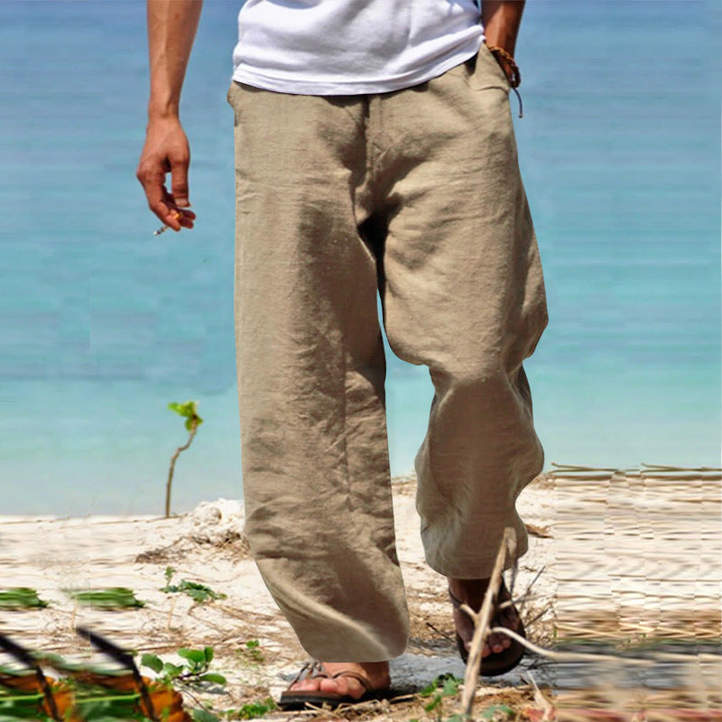 Remo | Men's Vintage Drawstring Casual Cotton Linen Pants