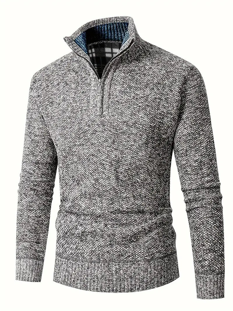 Ingram - Casual Pullover mit Stehkragen und Viertelreißverschluss