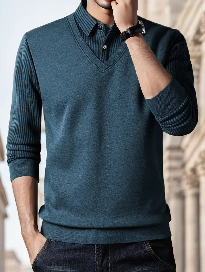 Leroy - Lässiger Pullover mit langen Ärmeln aus Strick