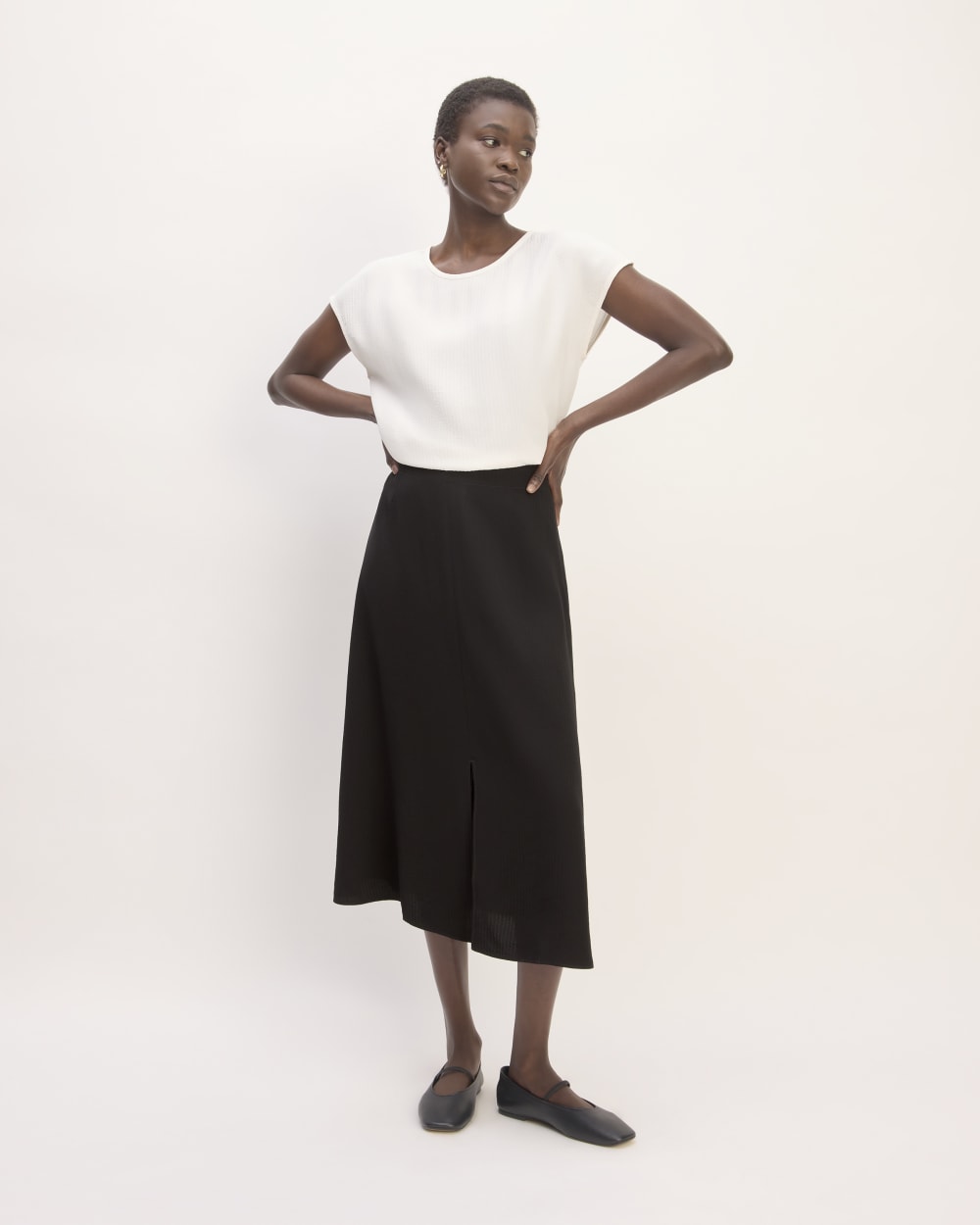 Mini-Jacquard-Rock mit Slip | Schwarz