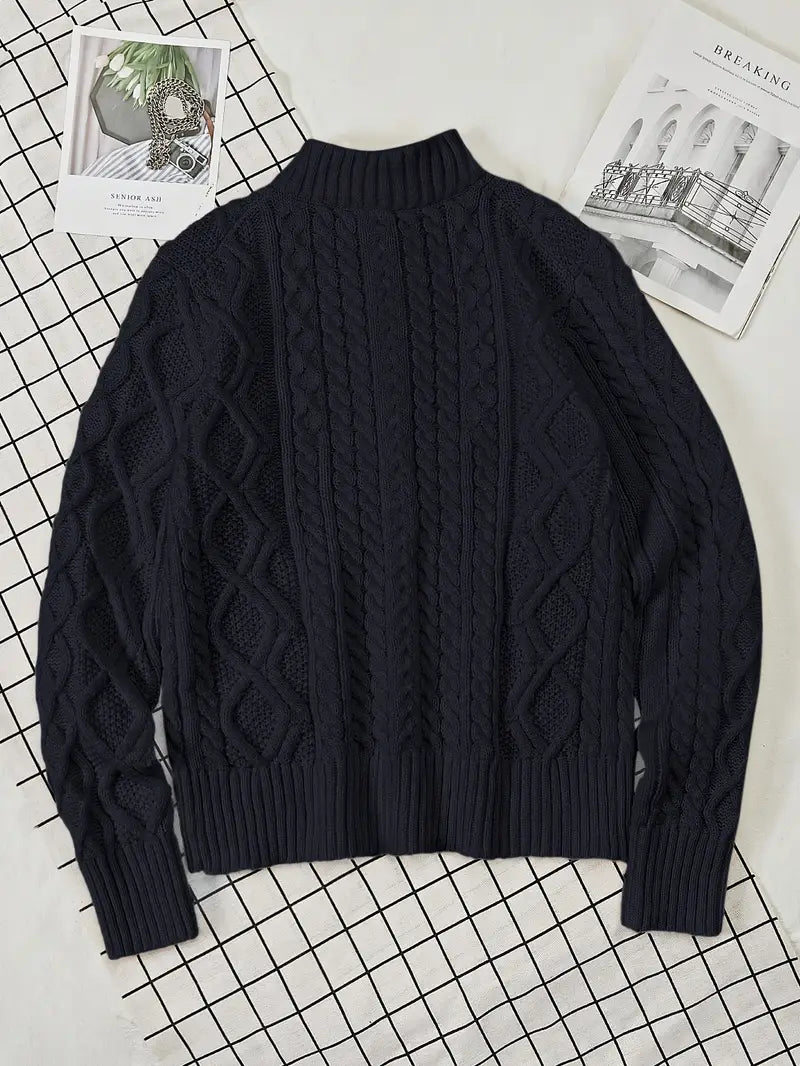 Rabada | Strickpullover Mit Halbem Reißverschluss Und Stehkragen