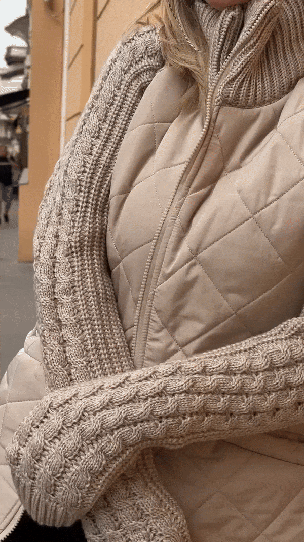 Damen Strickjacke – Patchwork-Design, Lässig & Bequem