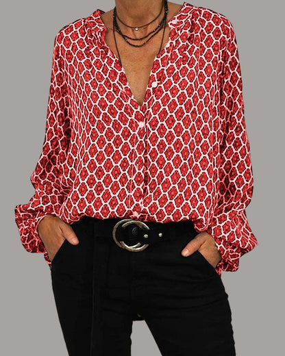 EDWINA I GEOMETRISCHE BLUSE