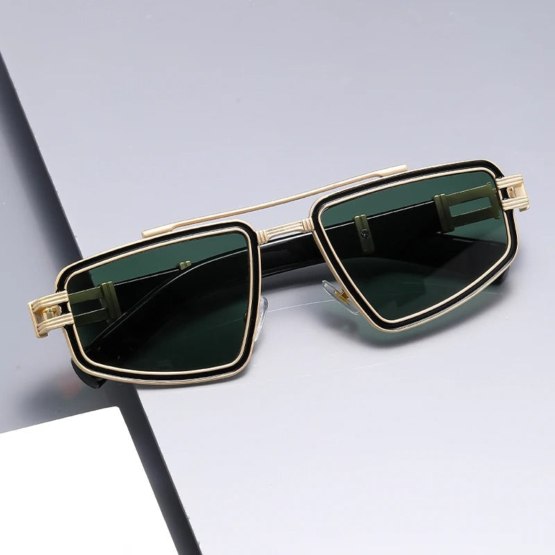 Leelaine | Bold Shield Square Frame Luxury Sunglasses – UV400 Protection