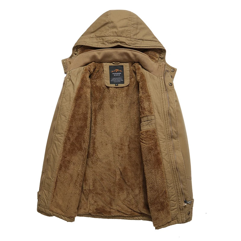 Elegante Baumwollgefütterte Winterjacke