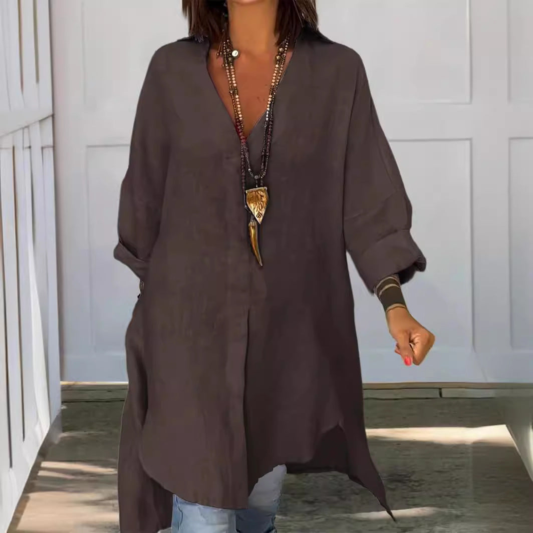 Weißes Longshirt Hemd im Oversize Look