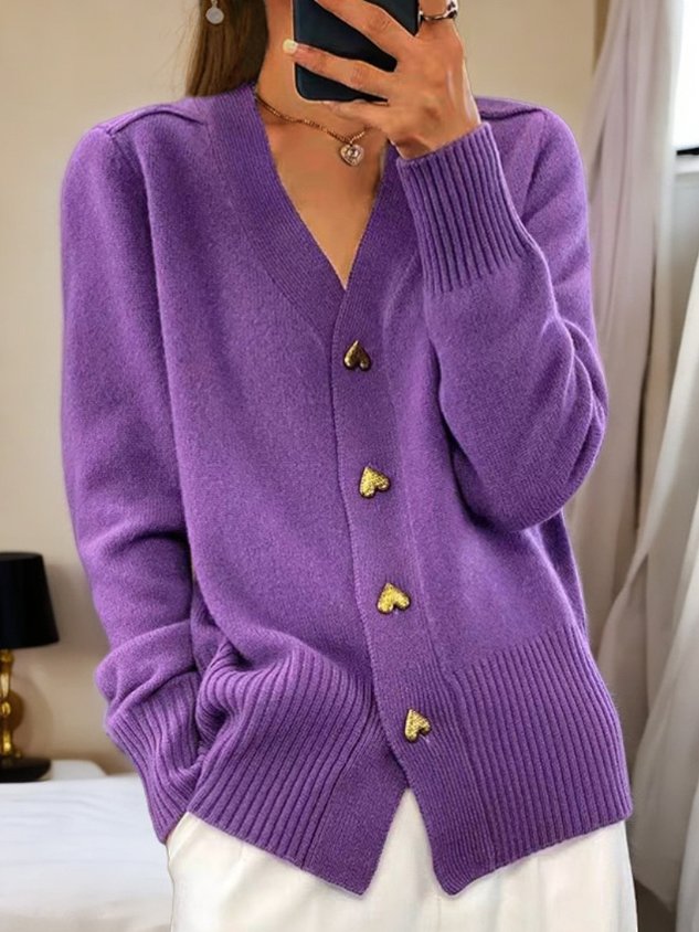 Lyddia™ Strickjacke Mit Herzknöpfen