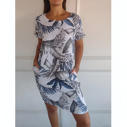 FELICITAS I LÄSSIGES BEDRUCKTES KLEID