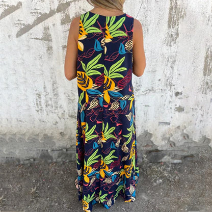 YLVA I MAXIKLEID MIT V-AUSSCHNITT