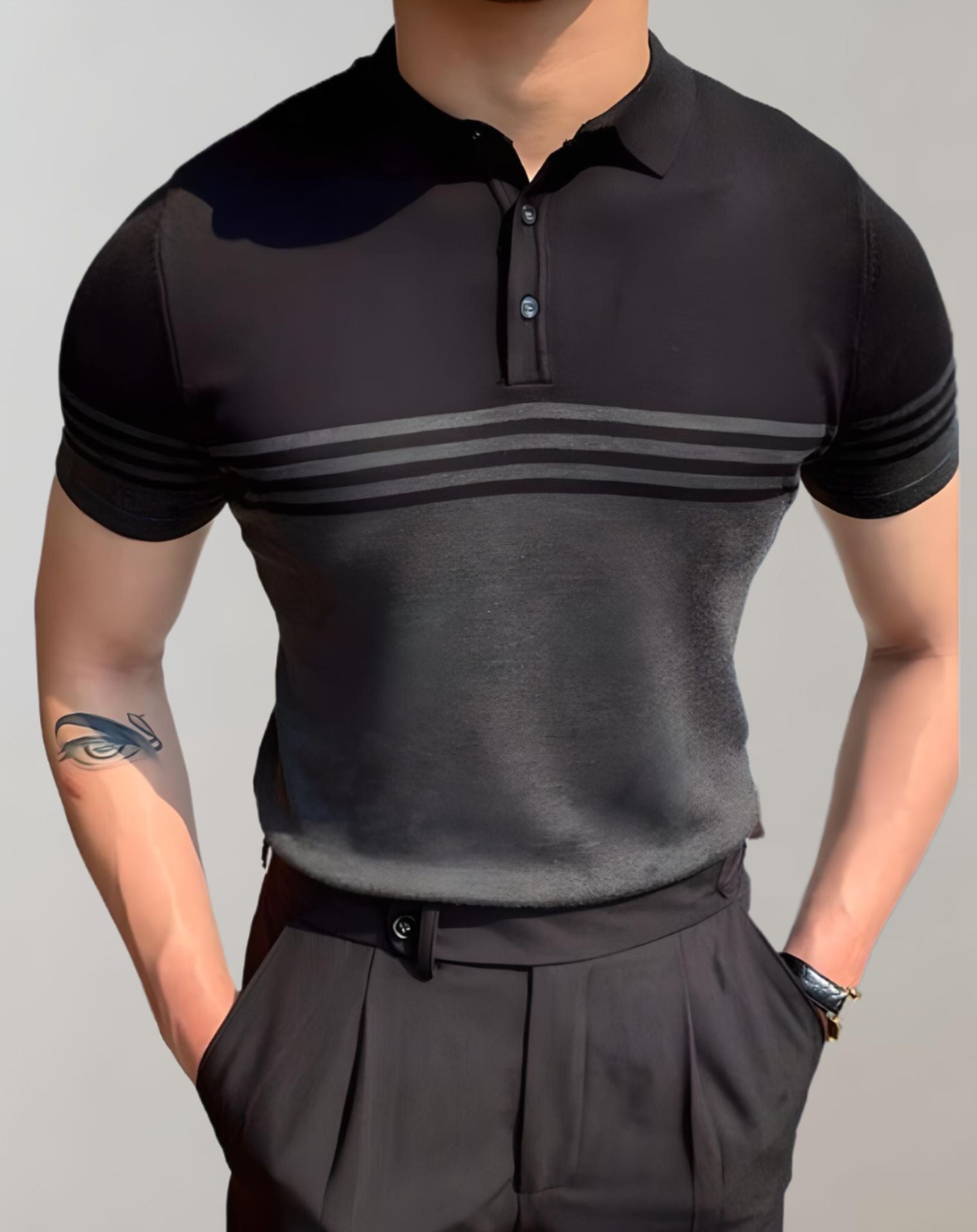 Zentralstil Herren Langarmshirt