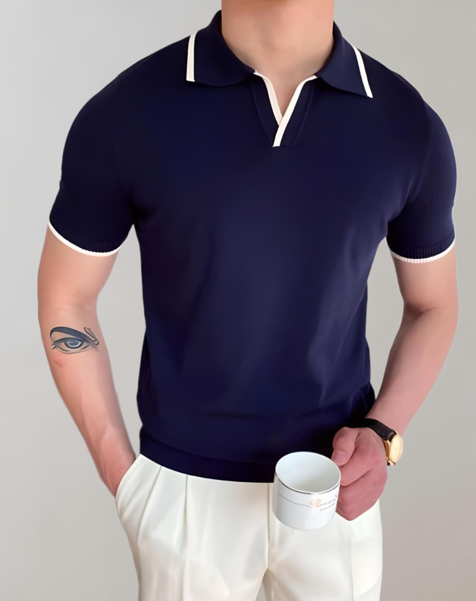 Zentralstil Herren Langarmshirt