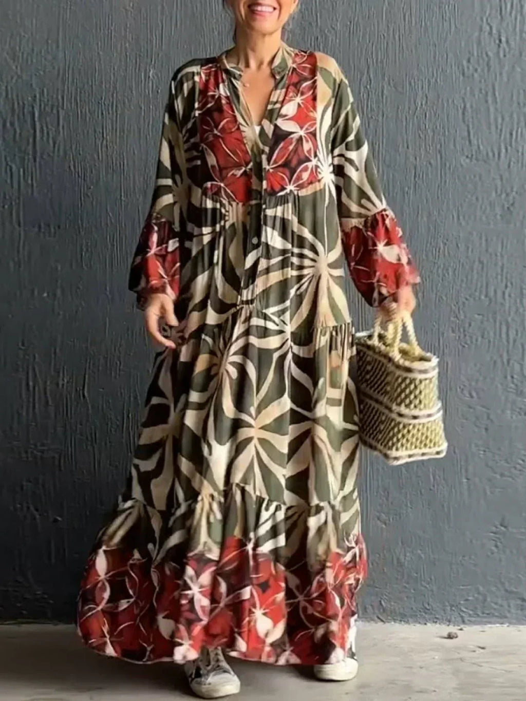Flaire - Lässiges Kleid mit Blumenmuster