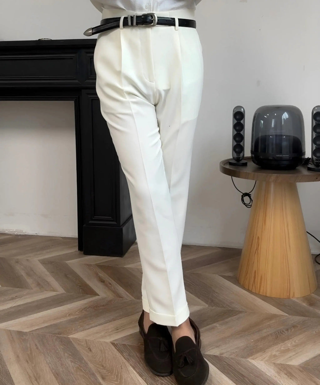 Klassische Hollywood Hose (mit Gürtel)